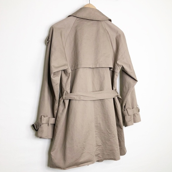 Jazzevar tan double breasted rain coat jacket - Picture 6 of 10